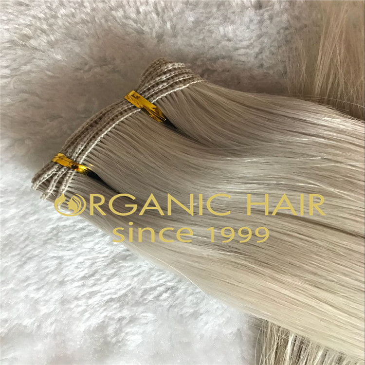 Ash Blonde Hand tied weft,small and thin knot H80